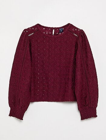 Maglione in maglia traforata