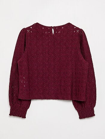 Maglione in maglia traforata