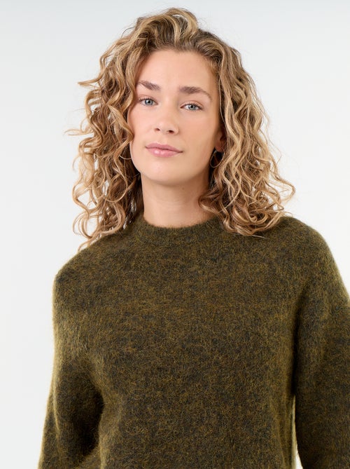 Maglione in mohair a maniche corte con giromanica sceso - Kiabi