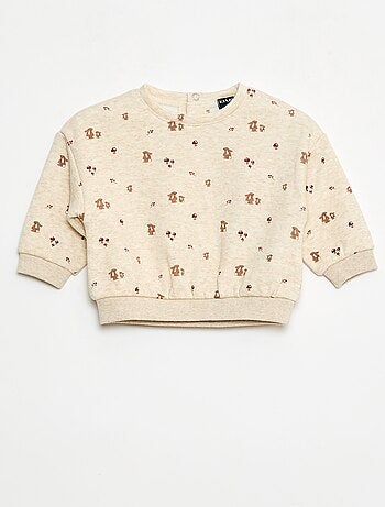 Maglione in pile con motivo