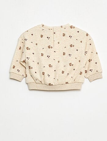 Maglione in pile con motivo