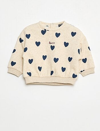 Maglione in pile con motivo