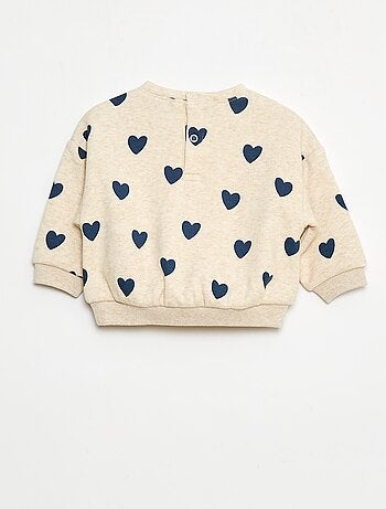 Maglione in pile con motivo