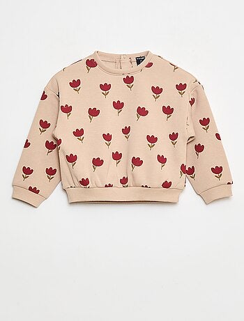 Maglione in pile con motivo