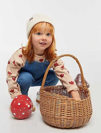 Maglione in pile con motivo