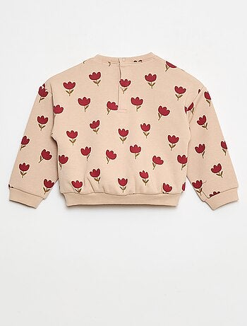 Maglione in pile con motivo