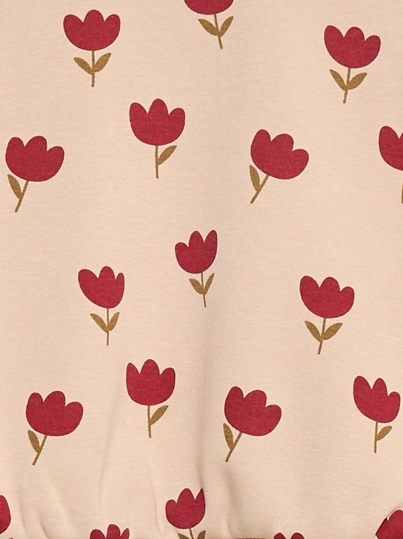 Maglione in pile con motivo Beige - Kiabi