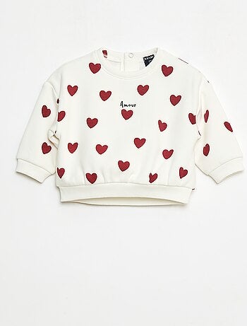 Maglione in pile con motivo