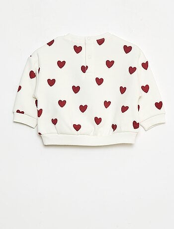 Maglione in pile con motivo