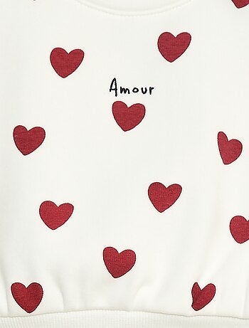 Maglione in pile con motivo