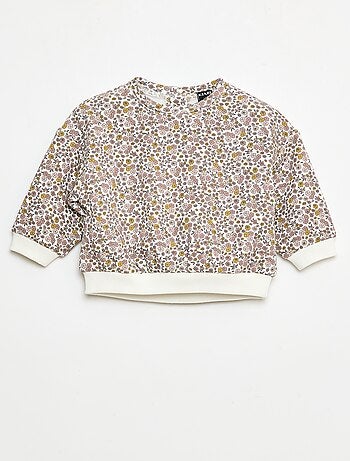 Maglione in pile con motivo