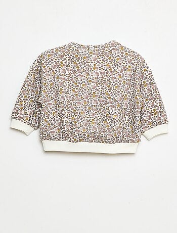 Maglione in pile con motivo