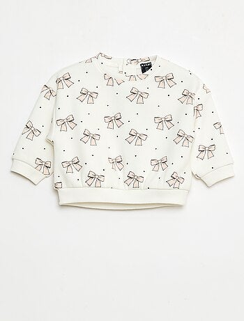 Maglione in pile con motivo