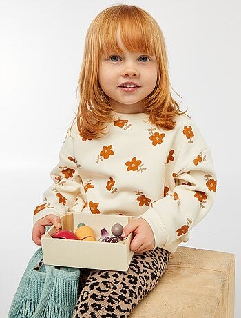 Maglione in pile con motivo