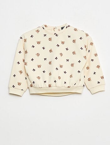 Maglione in pile con motivo