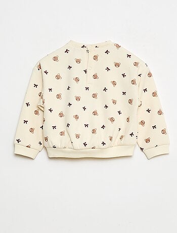 Maglione in pile con motivo