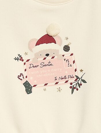 Maglione in pile con motivo