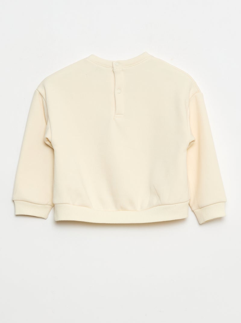 Maglione in pile con motivo natalizio Bianco - Kiabi