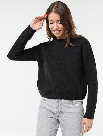 Maglione in tessuto morbido con scollo rotondo