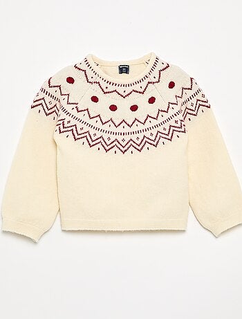 Maglione jacquard natalizio in maglia grossa