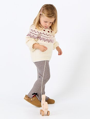 Maglione jacquard natalizio in maglia grossa