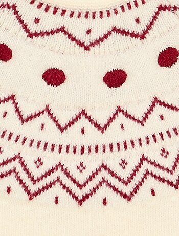 Maglione jacquard natalizio in maglia grossa