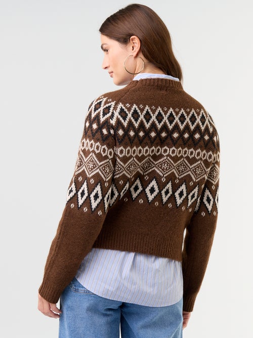Maglione jacquard a maglia grossa - Kiabi