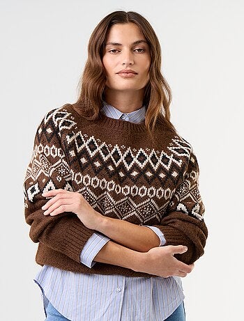 Maglione jacquard a maglia grossa "Natale