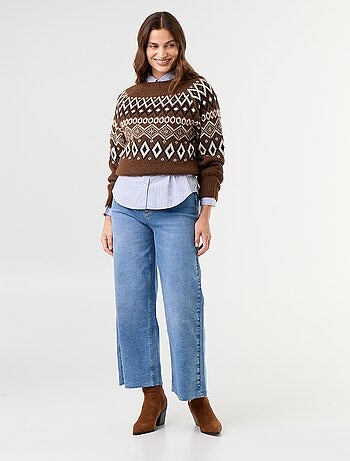 Maglione jacquard a maglia grossa "Natale