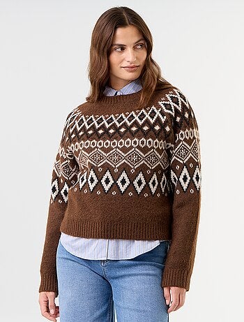 Maglione jacquard a maglia grossa "Natale