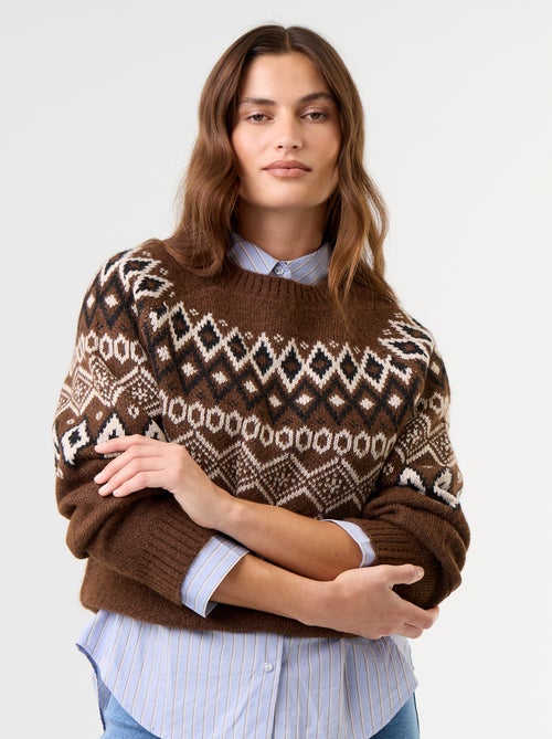 Maglione jacquard a maglia grossa "Natale" - Kiabi Maglione jacquard a maglia grossa "Natale" - Kiabi