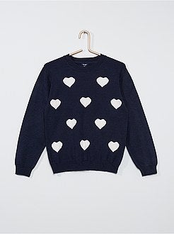 Maglione jacquard 'cuori' - Kiabi