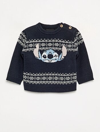 Maglione jacquard "Disney" "Stitch" "Natale