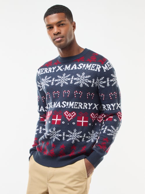 Maglione jacquard girocollo Natale - Kiabi