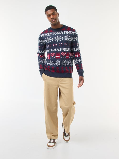 Maglione jacquard girocollo Natale - Kiabi