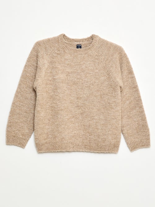 Maglione jacquard girocollo tinta unita - Kiabi