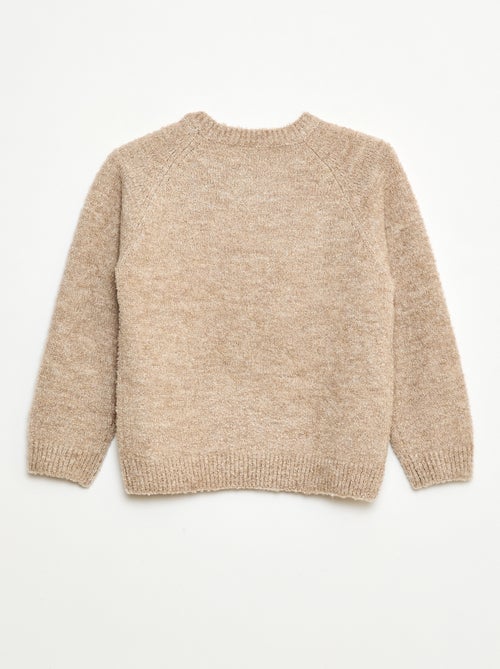 Maglione jacquard girocollo tinta unita - Kiabi