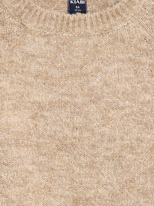 Maglione jacquard girocollo tinta unita - Kiabi