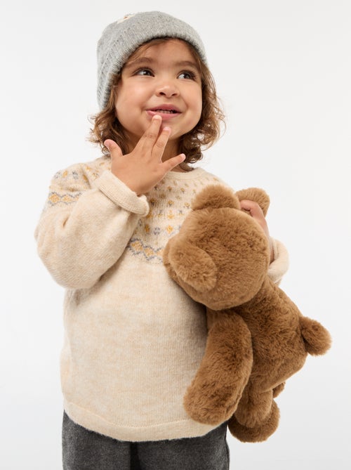 Maglione jacquard in maglia fluffy - Kiabi