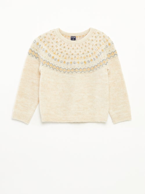 Maglione jacquard in maglia fluffy - Kiabi