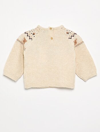 Maglione jacquard natalizio in maglia grossa