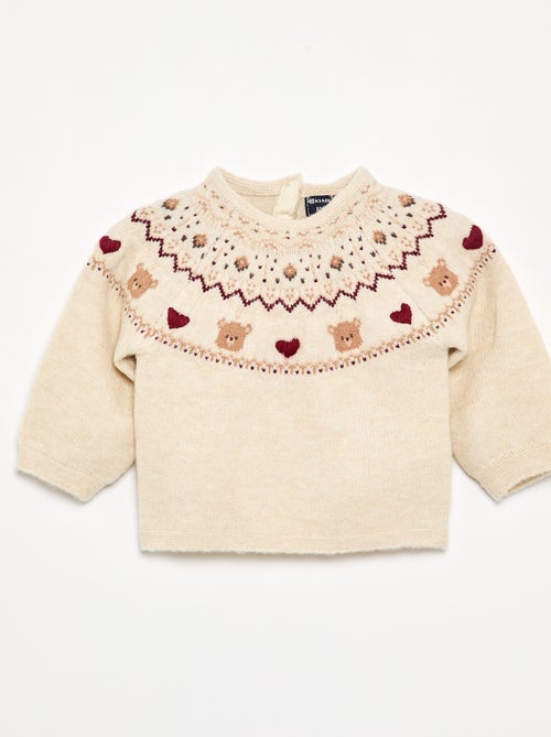Maglione jacquard natalizio in maglia grossa - Kiabi