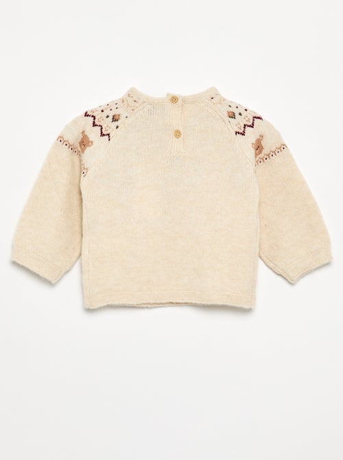 Maglione jacquard natalizio in maglia grossa - Kiabi