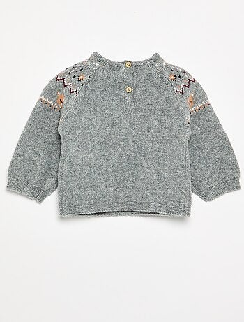 Maglione jacquard natalizio in maglia grossa