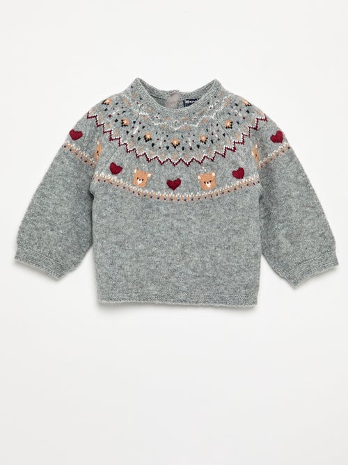 Maglione jacquard natalizio in maglia grossa - Kiabi
