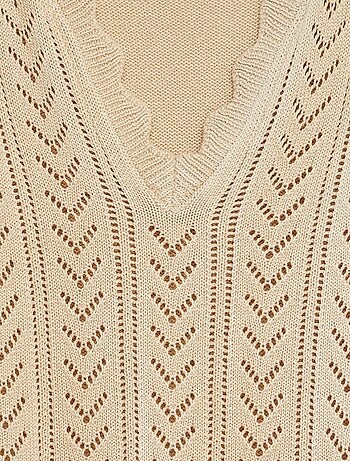 Maglione lavorato a maglia a maniche corte con scollo a V 'JDY'