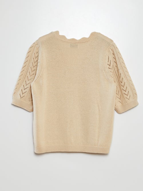 Maglione lavorato a maglia a maniche corte con scollo a V 'JDY' - Kiabi