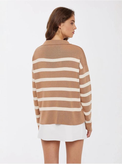Maglione lavorato a maglia a righe rilassato - Kiabi Maglione lavorato a maglia a righe rilassato - Kiabi