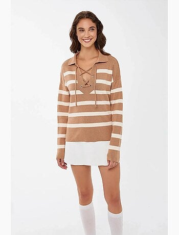 Maglione lavorato a maglia a righe rilassato hiccup