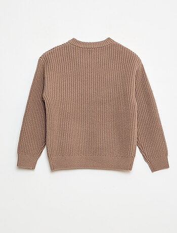Maglione in maglia con motivo color block
